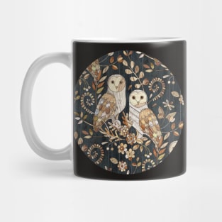 Wooden Wonderland Barn Owl Collage Mug